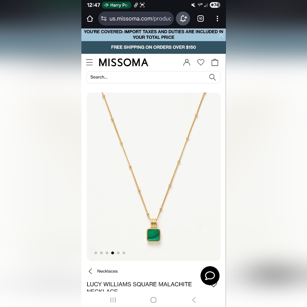 Elegant Gold and Green Pendant Necklace